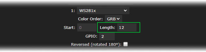 Выбор количества светодиодов в WLED для ESP8266