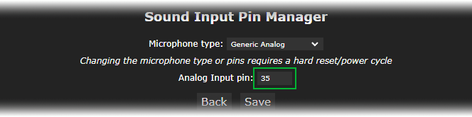 Выбор аналогового входного пина WLED SR