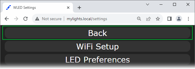 Возврат на главную страницу WLED SR