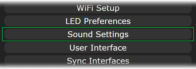 Настройки звука WLED SR