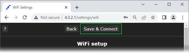 Сохранение настроек WiFi и подключение WLED