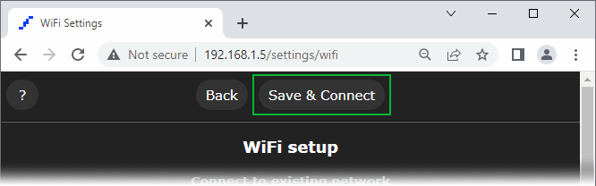 Сохранение и подключение настройки WiFi WLED