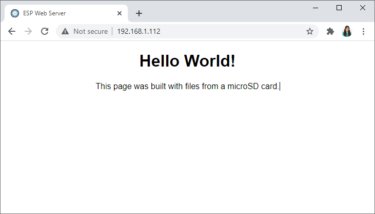 ESP32 Web Server with Files from microSD card