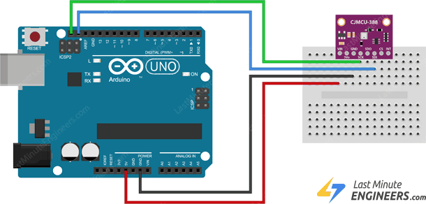 Interfacing BMP388 Barometric Pressure Sensor (Altimeter) with Arduino