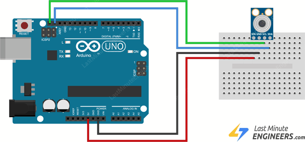 Interface MLX90614 Non-contact Infrared Temperature Sensor with Arduino