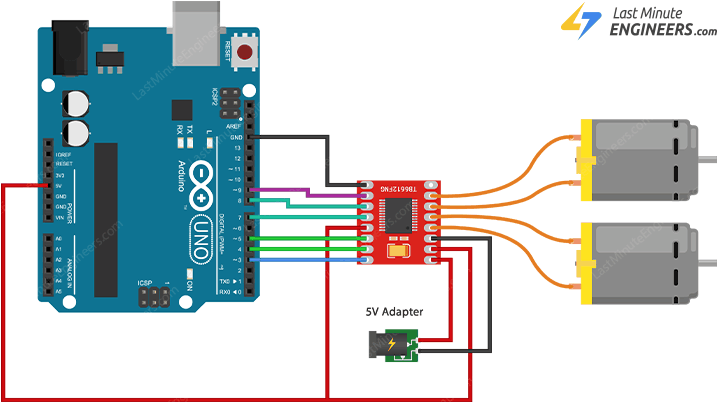 Управление двигателями постоянного тока с помощью TB6612FNG и Arduino