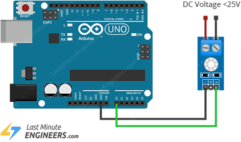 Подключение датчика напряжения к Arduino