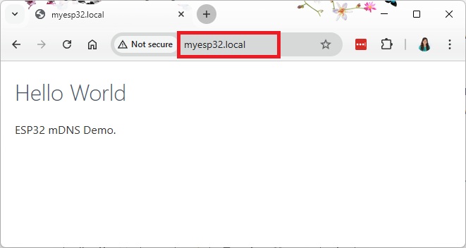 Пример веб-сервера ESP32 с mDNS