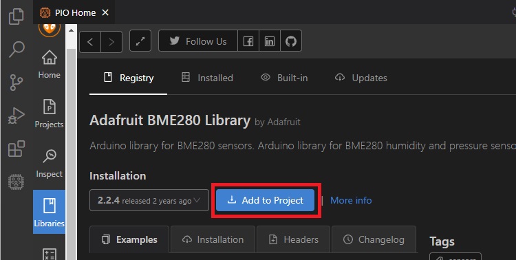 Добавление библиотеки в проект VS Code