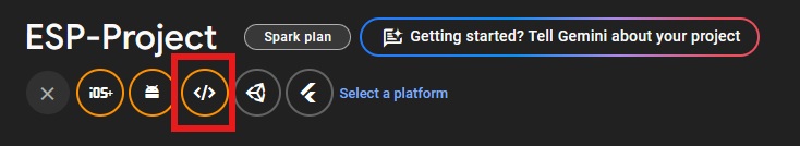 Добавление приложения в проект Firebase