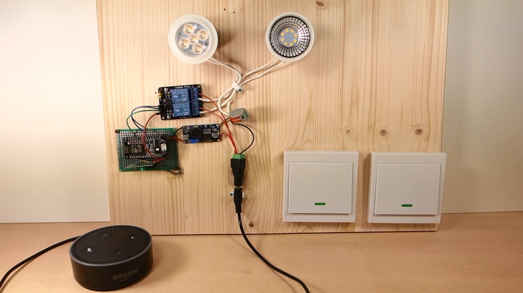 Готовая схема Alexa ESP на плате