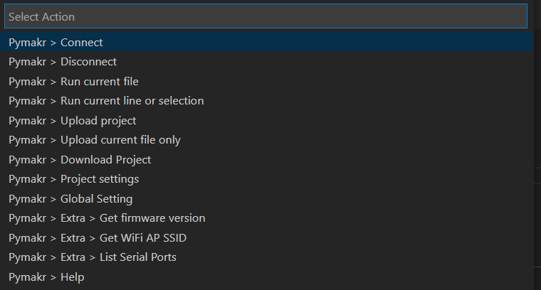 Pymakr — Все команды