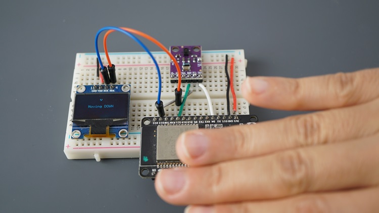 APDS9960 с ESP32 - обнаружение жеста "Вниз"