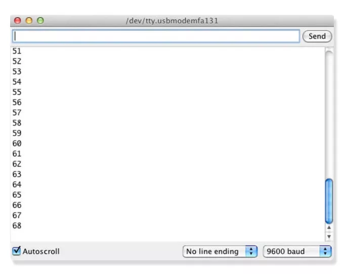 Вывод аналоговых данных на последовательном мониторе