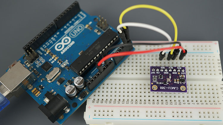 Плата Arduino UNO и модуль датчика BMP388 — демонстрация компонентов