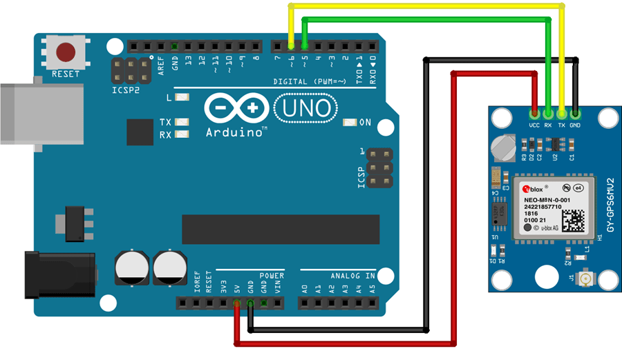 Подключение GPS-модуля NEO-M8N к Arduino
