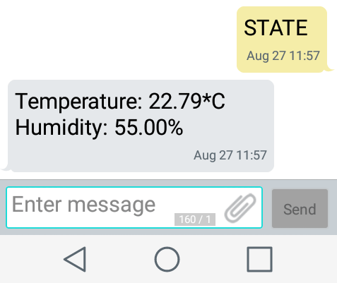 Демонстрация запроса данных с датчика по SMS с Arduino