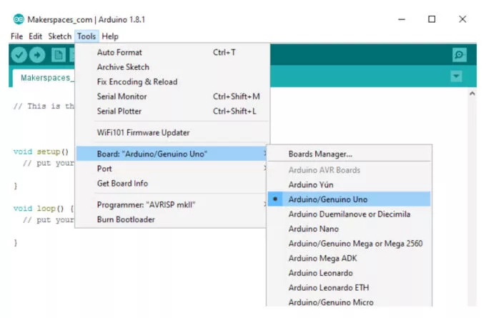 Подключение Arduino Uno к компьютеру — выбор платы