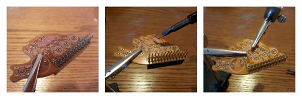 Сборка Fish Dish — пайка углов разъёма GPIO