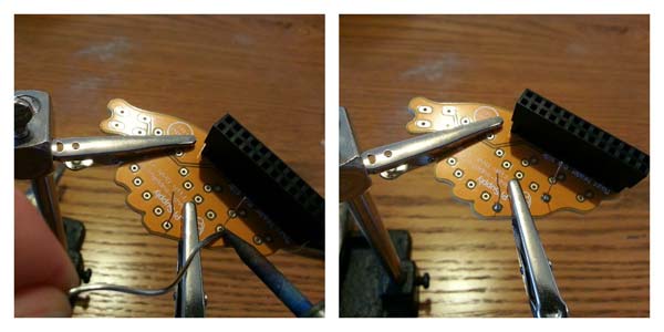 Сборка Fish Dish — обрезка ножек резистора