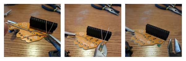 Сборка Fish Dish — пайка светодиода