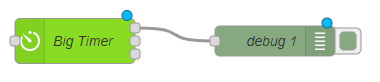 Пример потока с узлом Big Timer и узлом debug