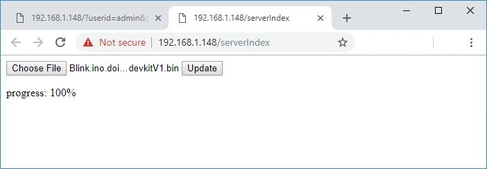 Файл .bin успешно загружен