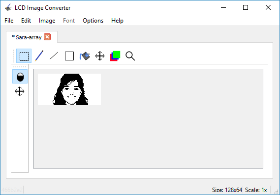 Импорт изображения в LCD Image Converter
