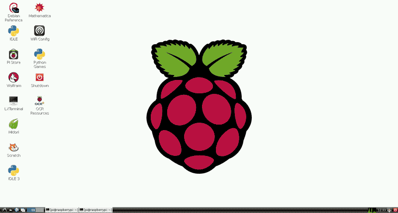 Рабочий стол Raspbian на Raspberry Pi