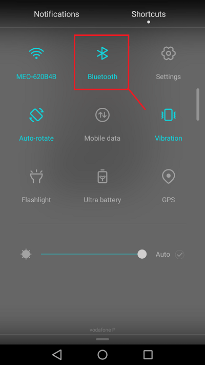 Включение Bluetooth на смартфоне