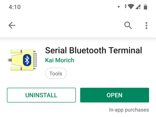 Приложение Serial Bluetooth Terminal для ESP32