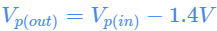 формула пикового выходного напряжения мостового выпрямителя
