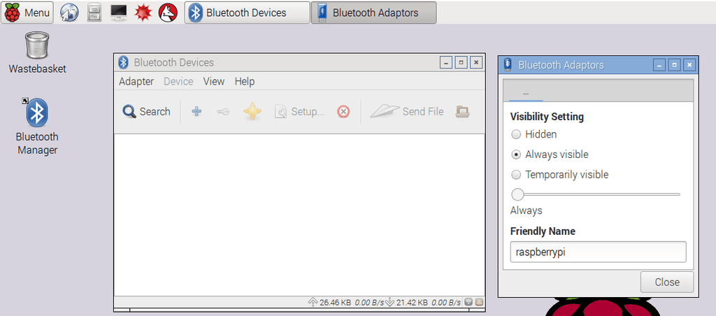 Настройка видимости Bluetooth-адаптера — Always visible