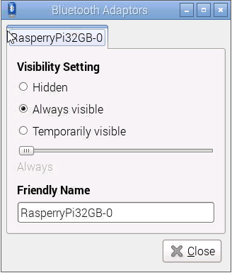 Настройки Bluetooth-адаптера Raspberry Pi