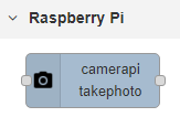 Узел камеры Pi в Node-RED для съёмки фото