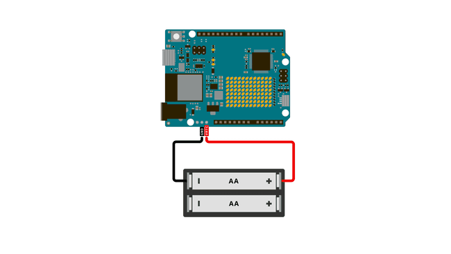 Батарейный блок, питающий RTC Arduino UNO R4 WiFi