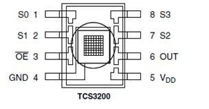 Распиновка датчика цвета TCS3200