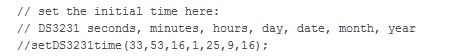 Закомментируйте строку установки времени в коде