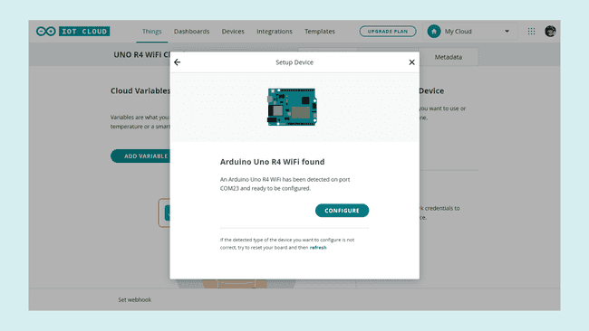 Настройка устройства