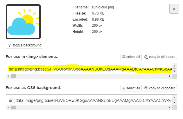 Копирование данных Base64 изображения