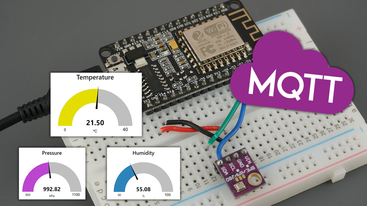 ESP8266 NodeMCU MQTT публикация показаний датчика BME280 Arduino IDE