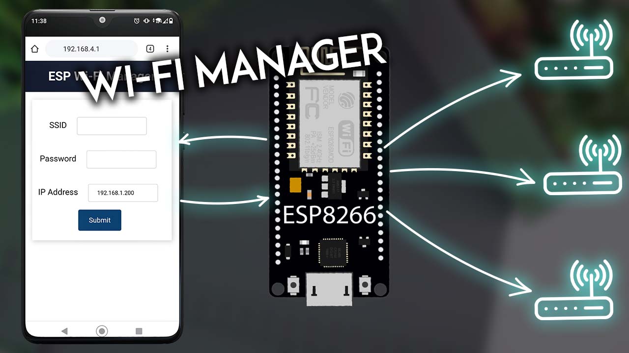 ESP8266 NodeMCU создание Wi-Fi менеджера с библиотекой AsyncWebServer