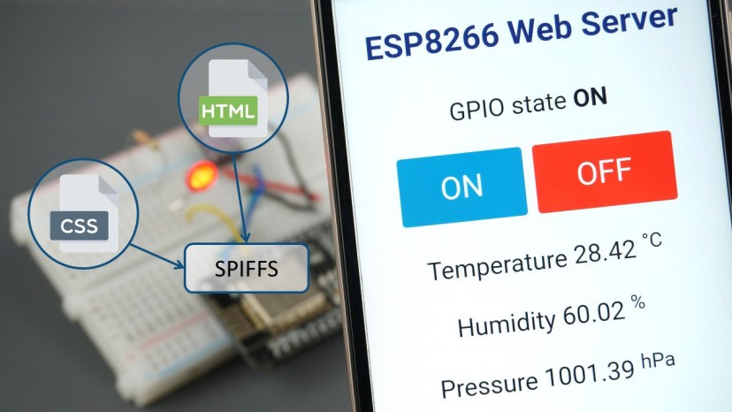 Веб-сервер ESP8266 с использованием SPIFFS (SPI Flash File System) HTML CSS файлы