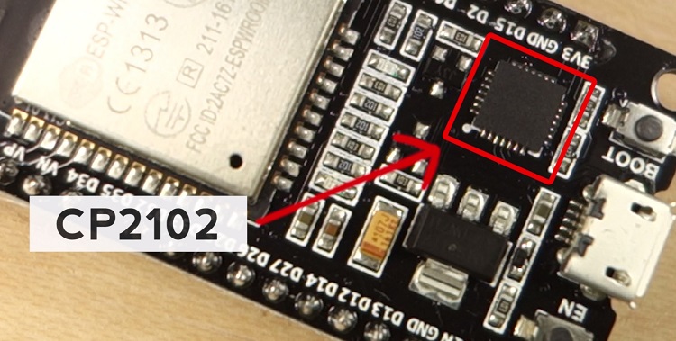 Чип CP2102 на ESP32