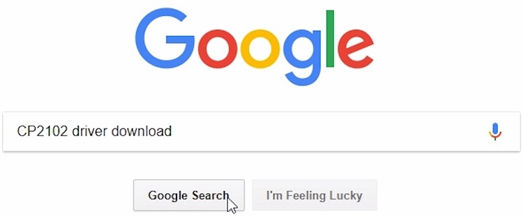Поиск драйверов CP2102