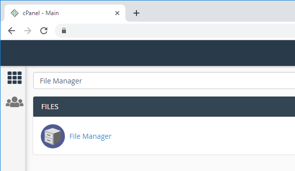Открытие File Manager в CPanel для редактирования PHP-файлов ESP32 ESP8266