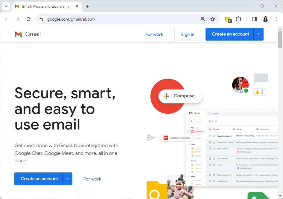 Gmail - создание нового аккаунта