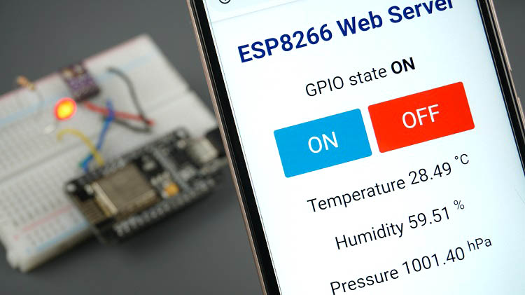 Веб-сервер ESP8266 с использованием SPIFFS демонстрация HTML CSS