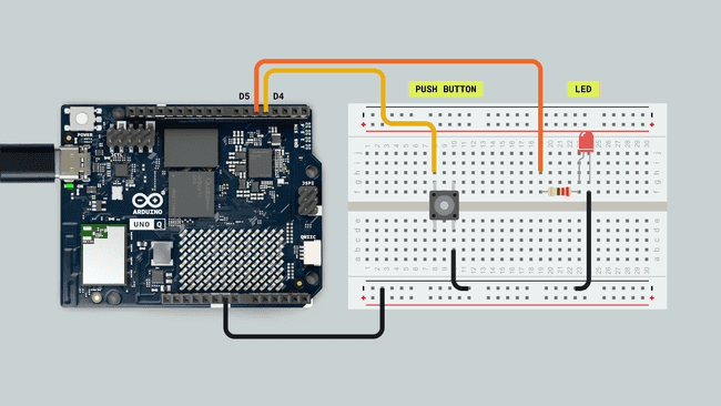 Пример подключения цифрового ввода-вывода
