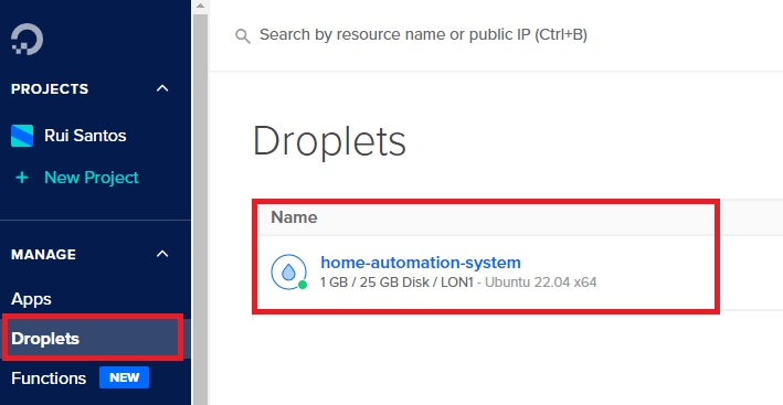 Доступ к Droplets на сервере Linux Ubuntu Digital Ocean